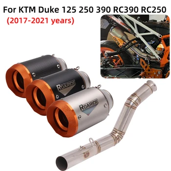 Za KTM Duke 125 250 390 RC390 RC250 2017-2021 motornega kolesa, Izpušni Sistem Pobeg Spremeniti Glušnik Z Visoko Položaj Sredi Povezavo Cevi