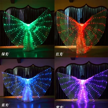 Ples trebuh LED Isis Krila za Ženske Priljubljena Stopnji Uspešnosti Rekviziti IsisWings lepo Sije LED Krila z 2pcs Palice