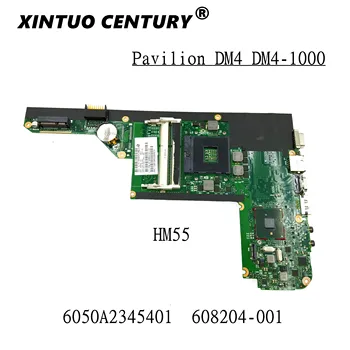 608204-001 608204-501 Za HP Pavillion DM4 DM4-1000 HM55 Prenosni računalnik z matično ploščo 6050A2345401-MB-A03 HM55 DDR3 za Prenosnik Mainboard