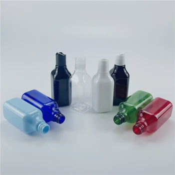 Multicolor 200 ML X 25 Kvadratni Plastični Steklenici S Plastično Ploščo Vrh Skp Tuš Gel, Losjon za Pakiranje Steklenica Prazna Kozmetika Posodo