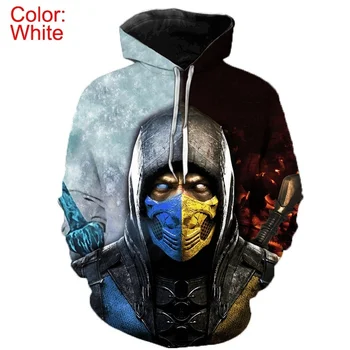 Nov Vnos Unisex Puloverji Kul Hooded Mortal Kombat 11 3D Tiskanja Hoodies Hip Hop Športna Oblačila z Dolgimi Rokavi pulover s kapuco