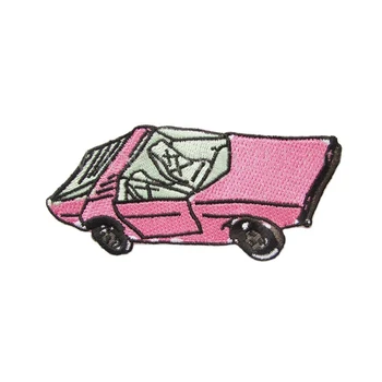 Po meri kul avto roza barve za modno žensko Vezenje Obliži 2