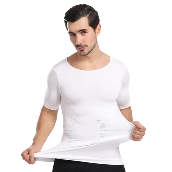 Moški Body Shaper Hujšanje T Shirt Stiskanje Dresi Za Vadbo Spodnja Pasu Trener Moških Mišic Vrhovi Tank Hujšanje Shapewear