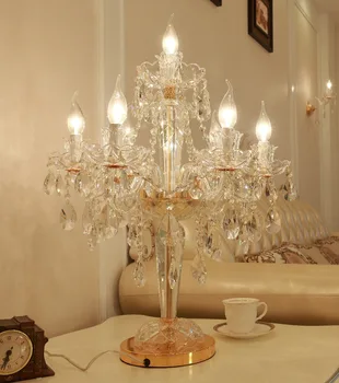 Evropski kristalno namizne svetilke preprosto poroko oltarja namizne svetilke dnevna soba, spalnica klub fotografija tla dekoracijo LED svetilke