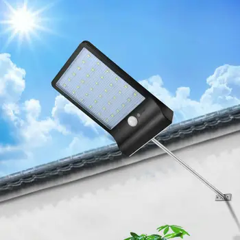 36LED Sončno Svetlobo na Prostem PIR Senzor Gibanja Sončne Energije Stenska Svetilka s Štirimi Stranicami Nepremočljiva Vrt, Dvorišče, Zasveti Lučka Žaromet