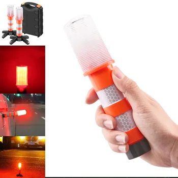2PCS LED Prenosne svetilke Cestne Varnostne Utripa Flash Flare Stroboskopske Luči Z 2 stojalo Za Promet Opozorila/cestnih zapor/Kampiranje vroče
