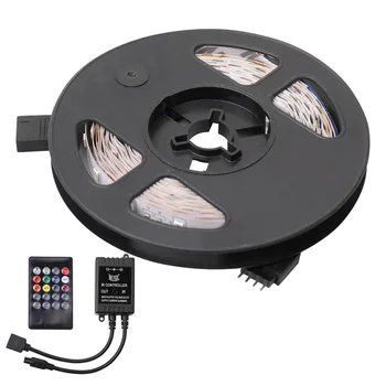 2 Kos 5m RGB 600 LED Trakovi Luči, IR Daljinsko upravljanje Luč za Dekoracijo Doma