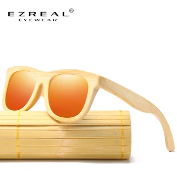 EZREAL Novih Moških Lesene Polarizirana sončna Očala Retro Moški In Ženske Luksuzni Ročno Bambusa sončna Očala za Prijatelje kot Darila