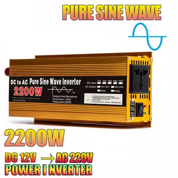 Čisti Sinus Inverter 12v 24v 220V Napetost 230v 4000W/3000W/2000W DC 12V 24V Transformator Pure Sine Wave Sončne Inverter LED