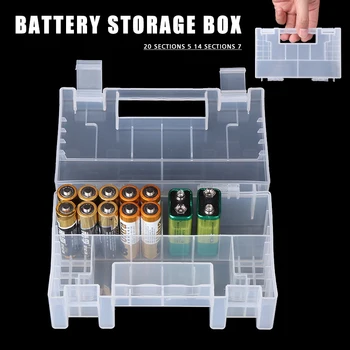 Za AAA AA Baterije 1pc Multi-funkcionalne nosilca za Baterijo Polje Pregledna Bela Prenosnih Baterij, Škatle za Shranjevanje Mayitr