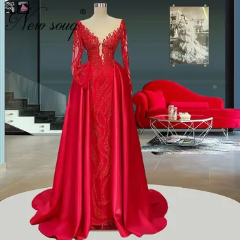 Vintage Bližnjem Vzhodu Rdeča Prom Obleko Odstranite Krilo Dubaj Zasnovan 2022 Vestidos Dolge Večerne Obleke Rdeči Preprogi Obleko Poročno Zabavo