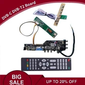 DVB-T2/T, DVB-C 3663 TV Monitor Komplet za LM215WF4 LCD LED Zaslon HDMI+VGA+USB+TV Krmilnik Odbor Voznik