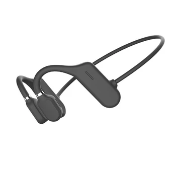 Kostno Prevodnost Slušalke Brezžične Bluetooth 5.0 Slušalke TWS Nepremočljiva, Lahki Športni Slušalke Z Mikrofonom Črne