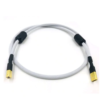HI-fi 4 kerne Einzigen Kristall Copperr USB Kabel Z DAC-B Digitalni USB 2,0 Typ A auf B Stecker Avdio Kabel (wei)