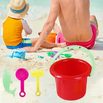 1Set Plaži Vedro Ročni Gladka Površina PP Plastične Lopate za Otroke na Prostem Pesek Kalup za Plažo Rekreacija