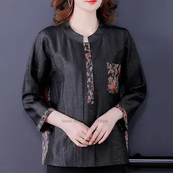 2022 kitajske tradicionalne hanfu bluzo nacionalni cvet tiskanja hanfu srajce letnik čaj storitev hanfu srajce orientalski tang obleko