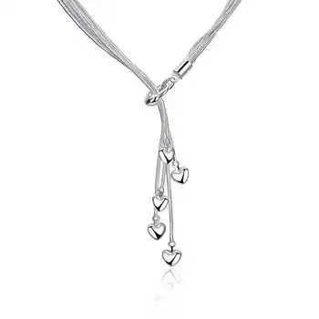tovarniško ceno vrh kakovosti silver plated nakit ogrlica moda srčkan ogrlico, obesek, vroče prodati SMTN092