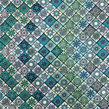 Zelena mreža Imperij Katedrala stekla Bombaža, Tiskane Tkanine, Šivalni Quilting Preje za Krpanje Needlework DIY Ročno Materiala