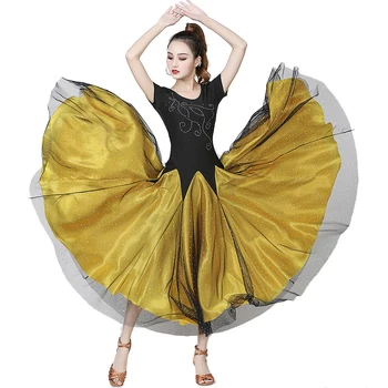 Moda Valček Mednarodni Tango Ples Obleka Oblačila Gaza Tiste Velike Swing Ples Krilo Ženske Usposabljanje Sodobno Plesno Obleko