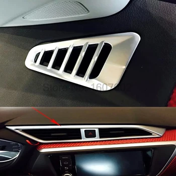 Za Nissan Lannia 2016 3pcs Chrome Avto Notranje zadeve klima AC Zračniki Vtičnico Okvir Zajema Modeliranje Trim Zaščitni Okrasni