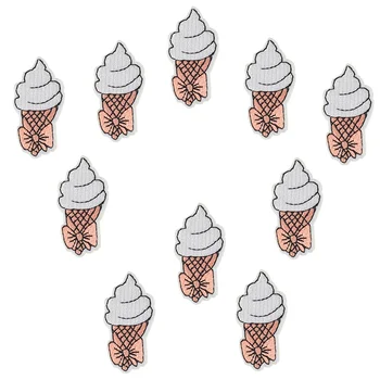 10PCS Sladoled Sladko Trak Obliž Železa o Prenosu Aplicirano Obliž za Otrok, Oblačila za DIY Obrti Vezenje Obliži za Oblačila