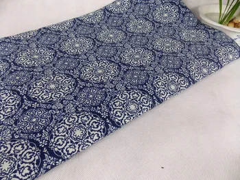 brezplačna dostava Kitajski veter imitacije batik in modre in bele porcelanaste lanu tiskane tkanine, perilo tkanine, obleka tkanine cheongsam