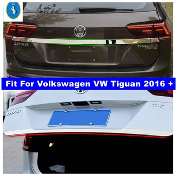 Dodatki, Zadaj Rep Vrata Trakovi vrata prtljažnika Prtljažnik Trim Kritje Zunanjih Delov iz Nerjavečega Jekla Dekoracijo Za VW Tiguan 2016 - 2020