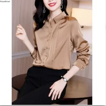 Dolgo Oplaščeni žensko Bluzo Priložnostne korejski River Poletje Majica Trdna Modnih Oblačil Gospa Loose
