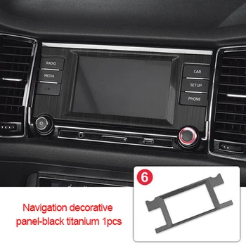 Za Skoda Kodiaq ABS chrome navigacija dekorativne plošče-črno srebrni titana 1pc