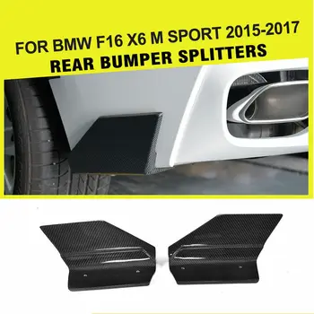 Primerna Za BMW X6 F16 M Sport 4-Vrata 2015-2017 ABS Ogljikovih Vlaken Zadnji Odbijač Razdelilniki 2Pcs Avto Dodatki