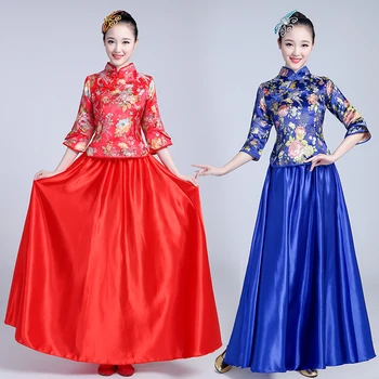 Kitajske Tradicionalne Ženske Hanfu stranka Obleko Klasični Kitajski ples fazi kostum za pevce Hanfu Tang bo ustrezala Stari Kostum