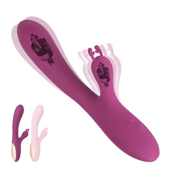Vaginalne Muco Massager Sex Igrače za Ženske 10 Hitrosti Rabbit Vibrator, Vibrator G-Spot Klitoris Stimulator 2 Motorji Srčkan Jelen