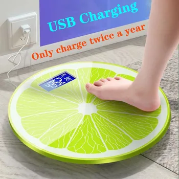 Polnjenje prek kabla USB Gospodinjski Odraslih Krog Pregleden hujšanje Obsega Lep Študentskega Telesa Obsega Spremljanje Zdravja Elektronski Lestvici