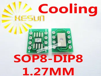 10PCS SOP8 obrnite DIP8 z Hlajenja 1.27 MM Igrišču IC adapter Socket Adapter plošča PCB Priključek