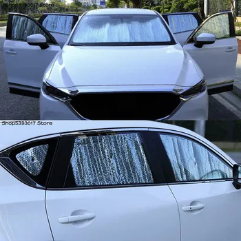 Avto Aluminijasto Folijo Vetrobransko steklo Dežnik Nazaj, Spredaj, Zadaj Okno Sonce Odtenek Protector Za Mazda CX5 CX-5 2019 2018 2017 2020 2021