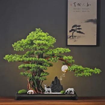 Dobrodošli bor simulirani spraviti Kitajski namizno dekoracijo zelena rastlina, dnevna soba home office verandi mehko dekoracijo modela soba