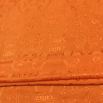 Kitajska slog žakarske tkanine, oranžna čiste svile tkanine 108 cm širina 20momme,SFF108