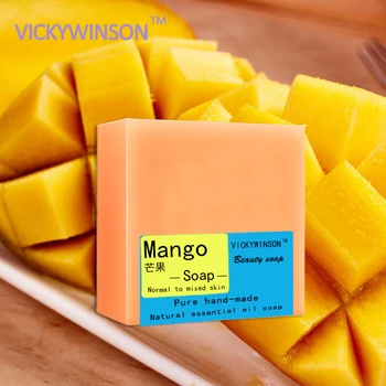 VICKYWINSON Mango ročno izdelana mila 100 g Spodbujajo celično vitalnost, Da bi koža hitro Mehčanje cutin Contractive por