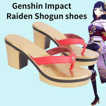 Anime Vroče Igra Genshin Vpliv Raiden Shogun Baal Po Meri 33-48 Velikosti Unisex Cosplay Čevlji