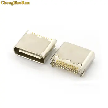 ChengHaoRan 50pcs USB 3.1 Vrste C, Ultra Kratek 24Pin Ženski Vtičnico PCB Spajkanje Priključek za polnjenje vrata 24 pin