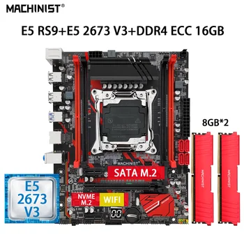 STROJNIK Kit E5 RS9 Motherboard LGA 2011-3 Z določenimi Xeon E5 2673 V3 Procesor 2*8GB=16GB DDR4 ECC Pomnilnik ATX NVME SATA 3.0