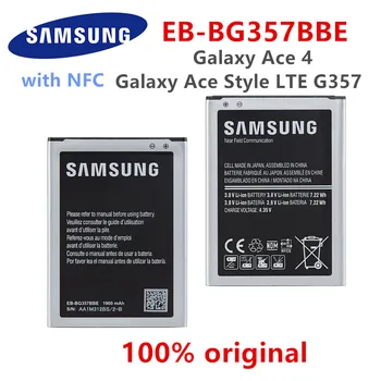 Originalni SAMSUNG EB-BG357BBE Zamenjava 1900mAh Baterija Za Samsung Galaxy Ace 4 Galaxy Ace Slog LTE SM-G357FZ G357 Z NFC