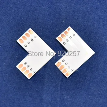 Brezplačna dostava 50pcs veliko 10 mm širina 4pin RGB led konektorji PCB 90degree L oblike