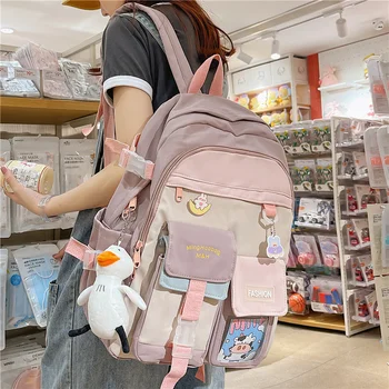 Šolska torba ženske korejska različica visoka šola vsestranski Harajuku visoke zmogljivosti osnovnošolce junior high school študentov