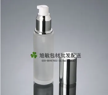 Zmogljivost 50 ml 50pcs/veliko bleščečo srebrno pritisnite črpalka steklenico steklenica črpalka losjon steklenico z srebrne barve