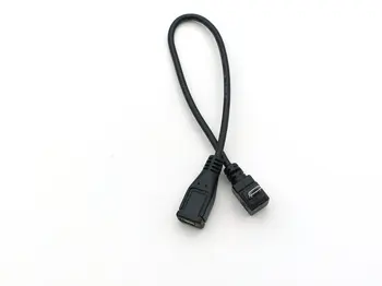 Navzdol pravim Kotom Micro USB Podaljšek Kabla Moški-Ženski kabel 25 cm Novi