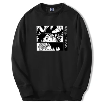Moj Junak Univerzami pulover s kapuco Za Moške/ženske Anime Bakugou Graphic Majica Hoody Hip Hop Velike Velikost Pulover Harajuku Človek Kul Hoody
