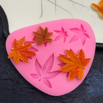 Maple leaf silikonsko plesni listov čokolada obrnite sladkorja torto dekoracijo orodje DIY milo plesni plesni smole