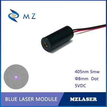 Modro Piko Laser Modul 5VDC Standard 8 mm 405nm 5mw Industrijske APC Pogoni