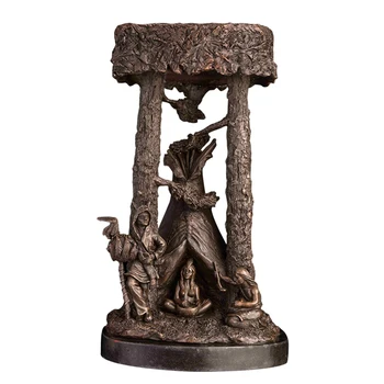 ArtsHom DS-691 Doma Dekor dodatki Znanih Klasičnih Bronasto umetnosti kip Primitivnih Afriških plemenskih življenje figurice Za Zbiranje